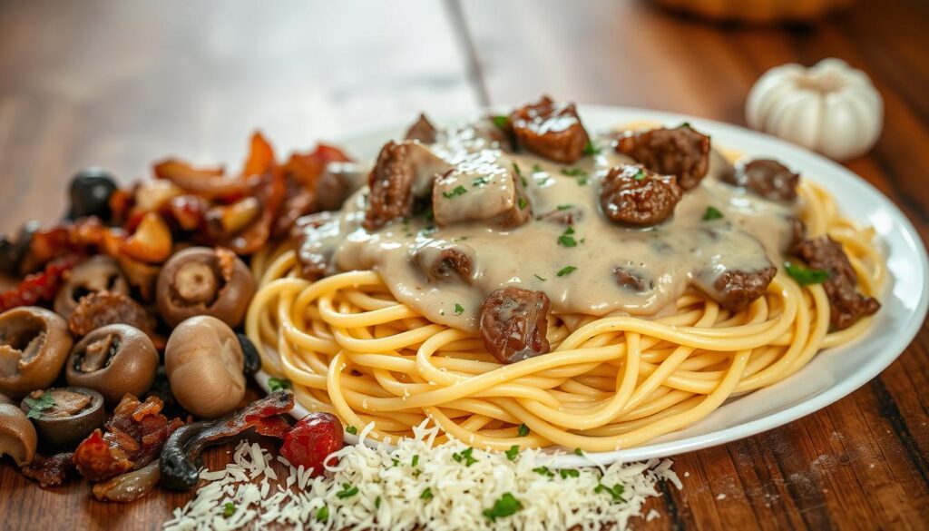 Beef Alfredo Variations