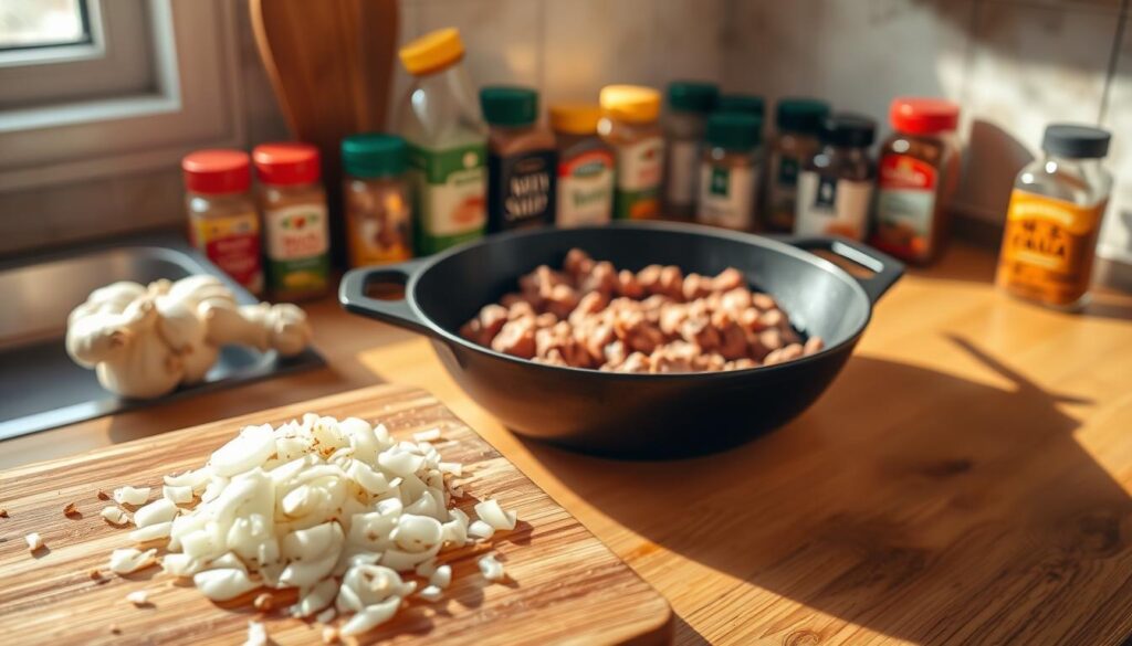 Homemade Mongolian Ground Beef Cooking Process