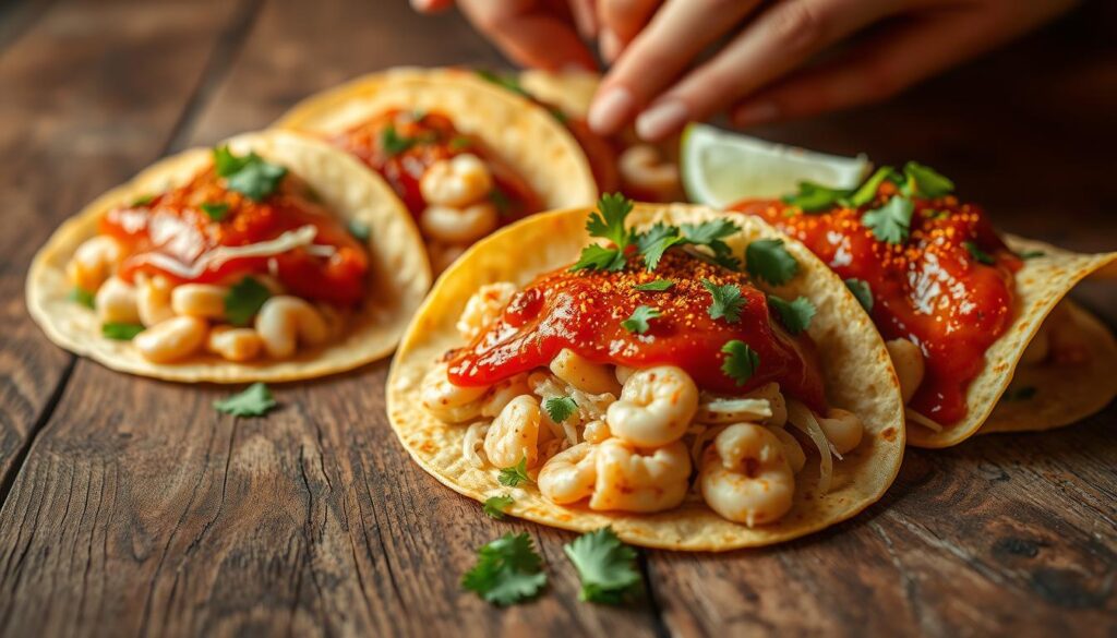 Seafood Enchiladas Assembly