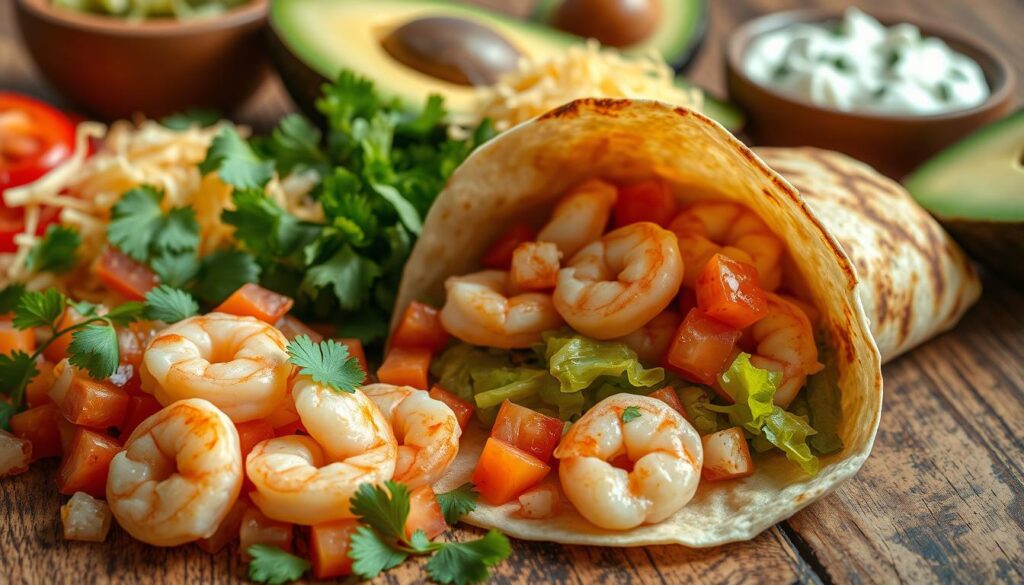 Shrimp Burrito Ingredients Combination