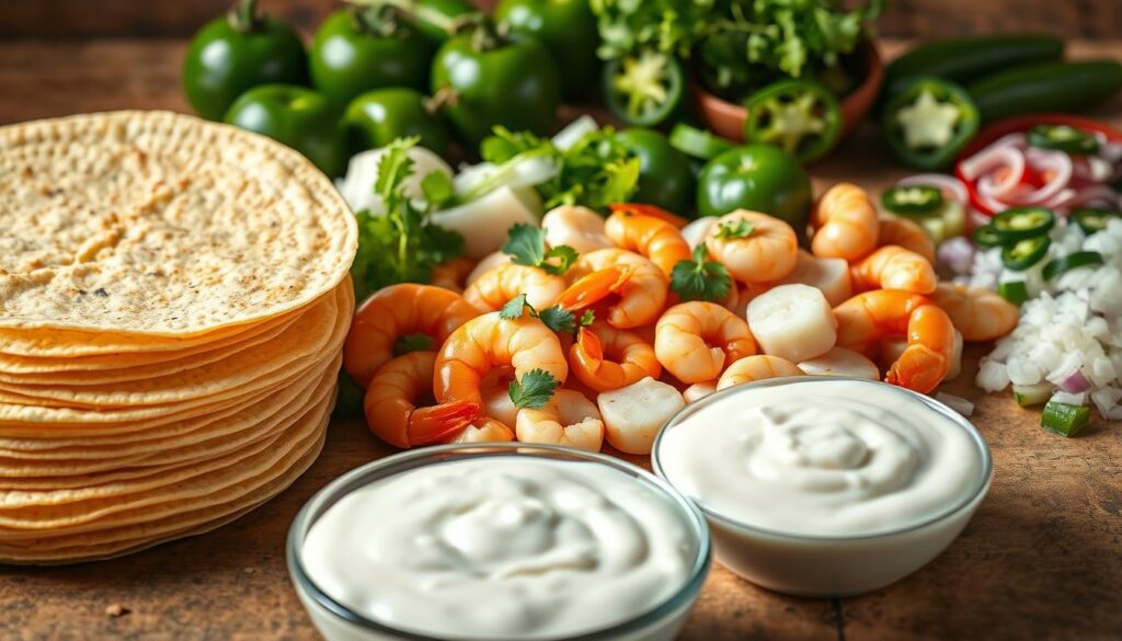 essential ingredients for seafood enchiladas