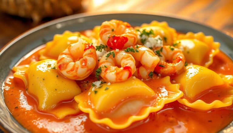 shrimp and lobster ravioli